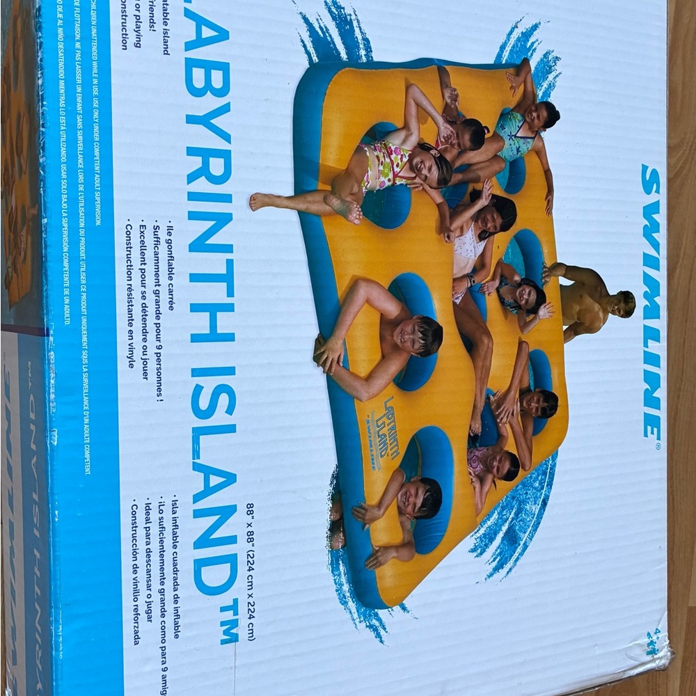 Labyrinth Island Kids Swim Float - Blue and Yellow New never use it.
